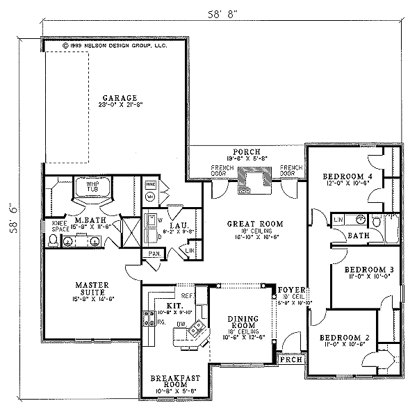 House Plan Design - Traditional Floor Plan - Main Floor Plan #17-1034