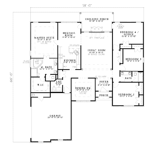 Dream House Plan - Traditional Floor Plan - Main Floor Plan #17-605