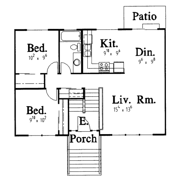 Traditional Floor Plan - Main Floor Plan #303-336