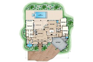 Floor Plan - Main Floor for Contemporary House Plan #27-563 - 3 bed, 3.5 bath