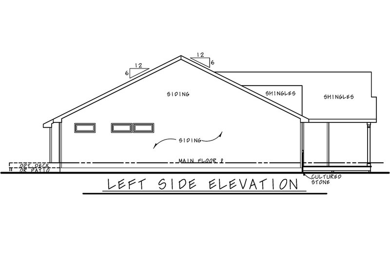 Architectural House Design - Exterior - Other Elevation for Traditional House Plan #20-2602 - 2 bed, 2 bath