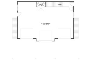 Floor Plan - Main Floor for Farmhouse House Plan #1060-350 - 2 bed, 1 bath