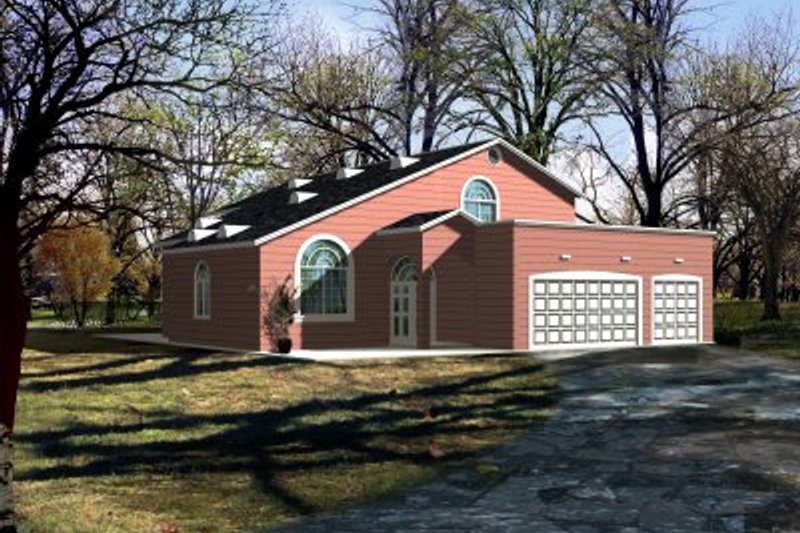 Home Plan - Adobe / Southwestern Exterior - Front Elevation Plan #1-572