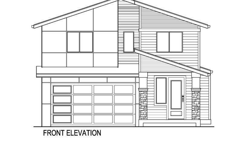 Dream House Plan - Exterior - Front Elevation 3 for Contemporary House Plan #569-63 - 5 bed, 3 bath