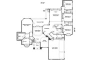 Mediterranean Style House Plan - 4 Beds 4 Baths 3299 Sq/Ft Plan #135-124 