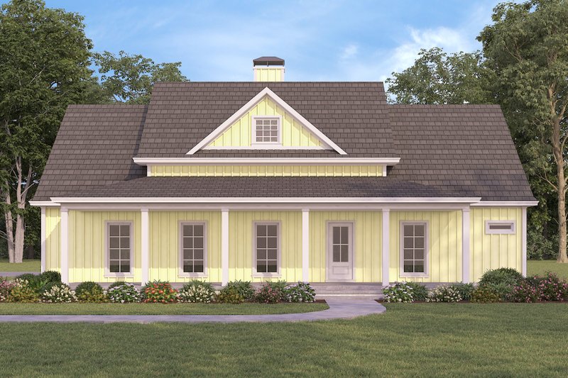 House Blueprint - Farmhouse Exterior - Front Elevation Plan #45-637