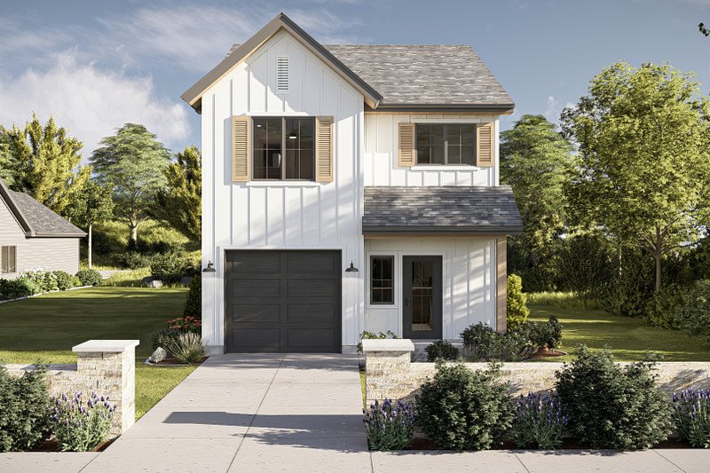 Architectural House Design - Farmhouse Exterior - Front Elevation Plan #455-581
