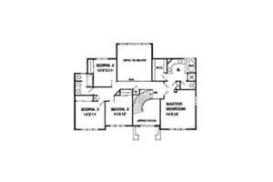 Floor Plan - Upper Floor for Traditional House Plan #116-186 - 4 bed, 3 bath
