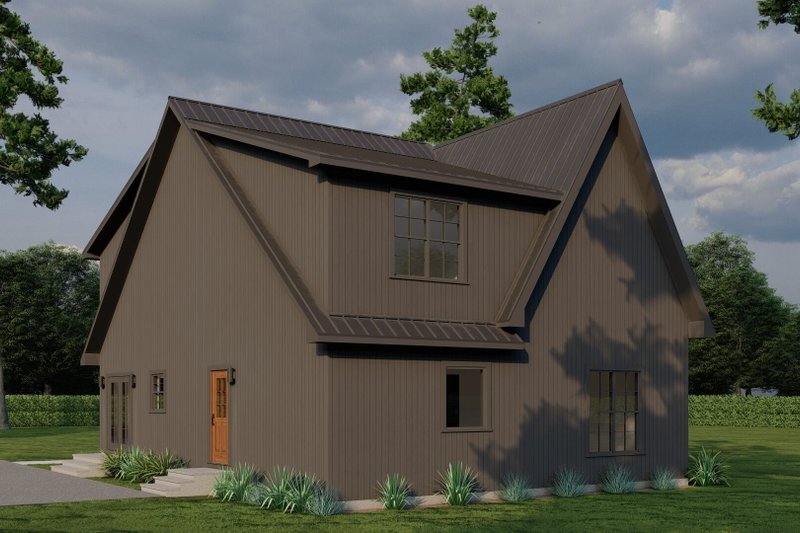 House Design - Exterior - Rear Elevation for Cabin House Plan #923-407 - 3 bed, 2.5 bath