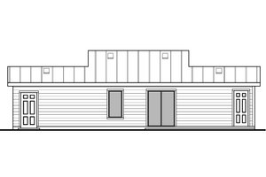 Exterior - Rear Elevation for Modern House Plan #1073-47 - 1 bed, 1 bath