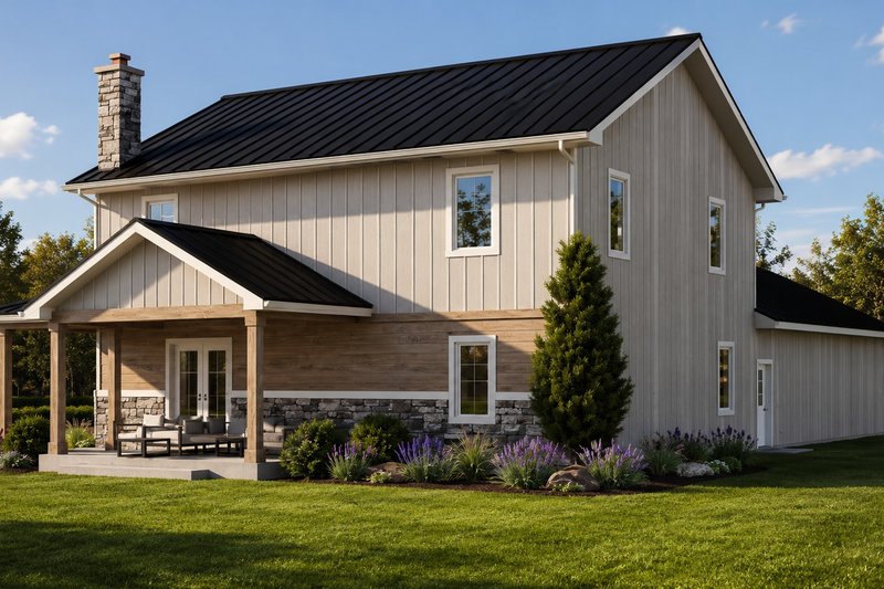 House Blueprint - Exterior - Other Elevation 1 for Barndominium House Plan #1064-495 - 3 bed, 2.5 bath