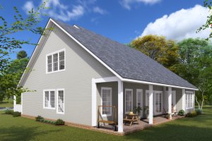 Exterior - Rear Elevation for Farmhouse House Plan #513-2233 - 4 bed, 3.5 bath