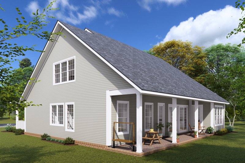 Home Plan - Exterior - Rear Elevation for Farmhouse House Plan #513-2233 - 4 bed, 3.5 bath