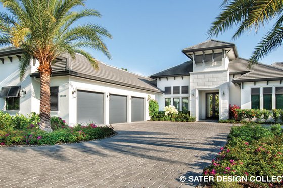 Exterior - Front Elevation for Contemporary House Plan #930-477 - 4 bed, 5 bath