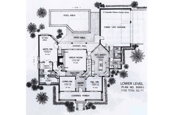 Floor Plan - Main Floor for Colonial House Plan #310-918 - 4 bed, 4 bath