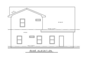 Exterior - Rear Elevation for Cottage House Plan #20-2488 - 4 bed, 2.5 bath