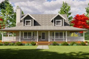 Country Exterior - Front Elevation Plan #472-446