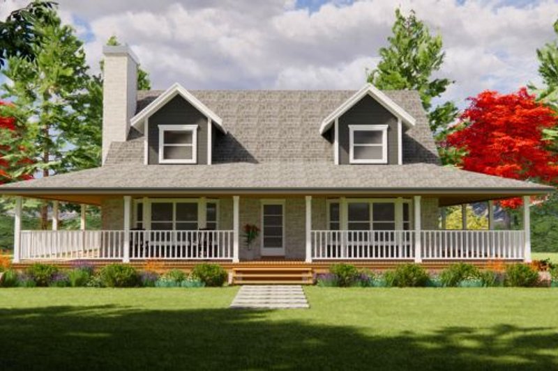 Country Style House Plan - 3 Beds 2.5 Baths 1840 Sq/Ft Plan #472-446