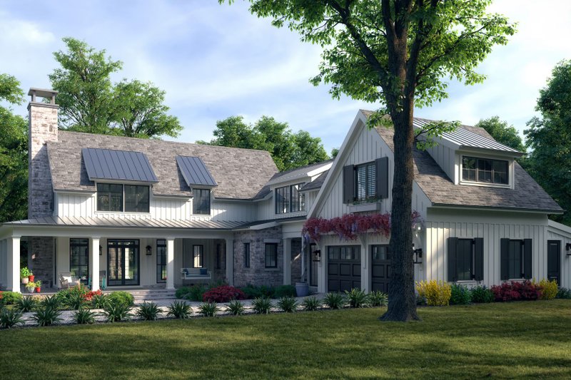 Home Plan - Farmhouse Exterior - Front Elevation Plan #1094-1