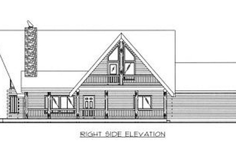 Home Plan - Exterior - Other Elevation 1 for Log House Plan #117-504 - 3 bed, 2 bath