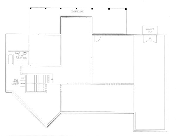 Craftsman Floor Plan - Lower Floor Plan #437-87