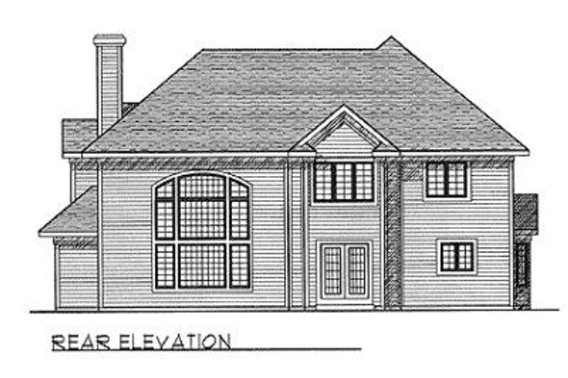 House Plan Design - Exterior - Rear Elevation for Mediterranean House Plan #70-498 - 4 bed, 2.5 bath