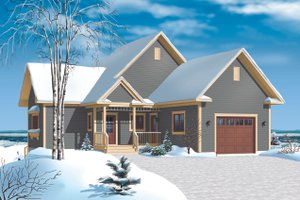 Cottage Exterior - Front Elevation Plan #23-2318