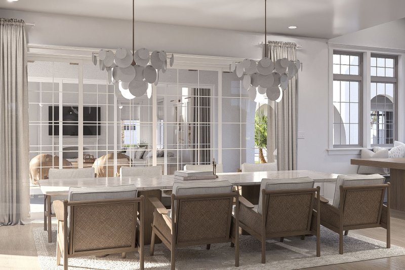 House Blueprint - Interior - Dining Room 1 for Beach House Plan #455-768 - 6 bed, 6.5 bath