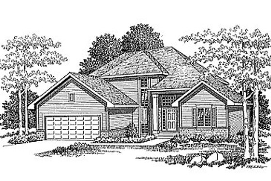 Exterior - Front Elevation for Traditional House Plan #70-283 - 3 bed, 2.5 bath
