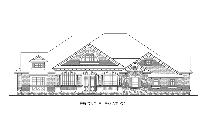 House Blueprint - Exterior - Other Elevation for Traditional House Plan #132-206 - 4 bed, 3 bath