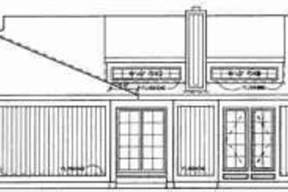 Exterior - Rear Elevation House Plan #72-313 - 3 bed, 2 bath