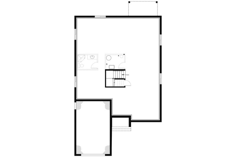 Dream House Plan - Floor Plan - Lower Floor for Craftsman House Plan #23-2692 - 2 bed, 2 bath