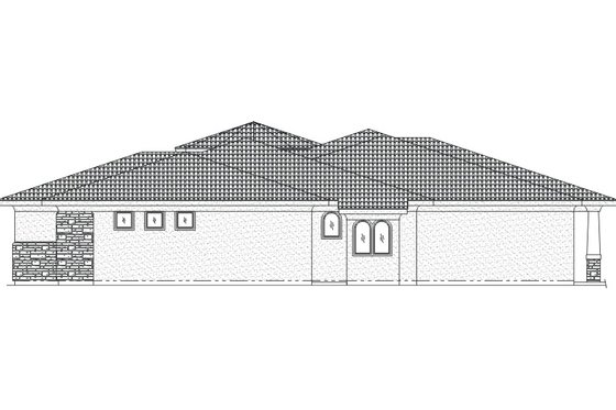 Exterior - Other Elevation for Adobe / Southwestern House Plan #24-275 - 5 bed, 2.5 bath