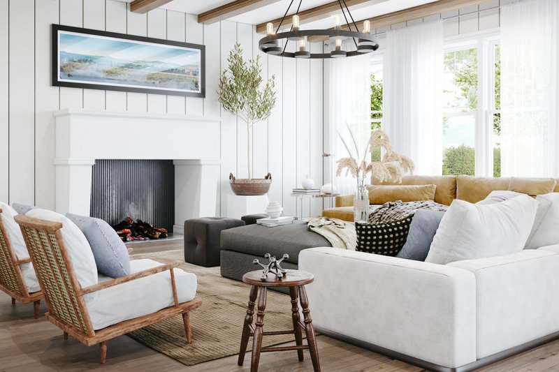 Home Plan - Interior - Family Room for Farmhouse House Plan #23-2687 - 4 bed, 3.5 bath