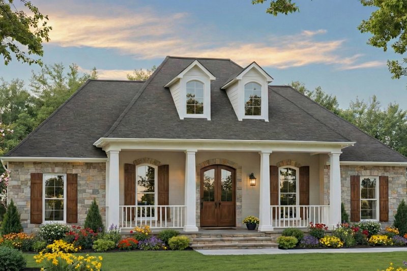 House Blueprint - Traditional Exterior - Front Elevation Plan #21-628