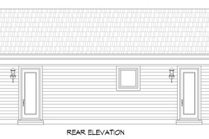 Exterior - Rear Elevation for Country House Plan #932-609 - 1 bed, 1 bath
