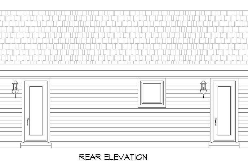 Dream House Plan - Exterior - Rear Elevation for Country House Plan #932-609 - 1 bed, 1 bath