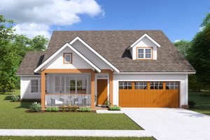 Cottage Exterior - Front Elevation Plan #513-2089