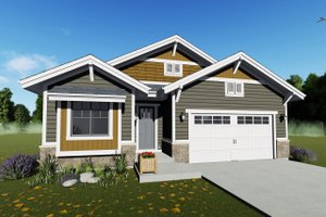 House Blueprint - Craftsman Exterior - Front Elevation Plan #1069-15