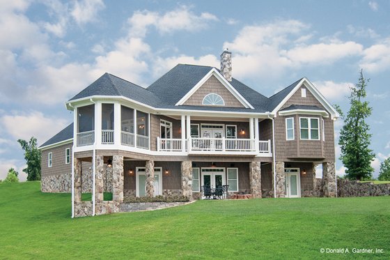 Exterior - Rear Elevation for Craftsman House Plan #929-26 - 3 bed, 3.5 bath