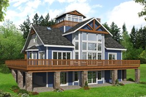 Beach Exterior - Front Elevation Plan #117-896