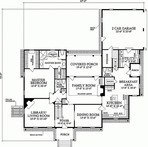 Dream House Plan - Colonial Floor Plan - Main Floor Plan #137-172