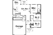 Farmhouse Style House Plan - 3 Beds 2 Baths 1613 Sq/Ft Plan #455-593 
