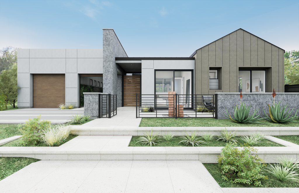 Concrete Modern House Plans Symetrical
