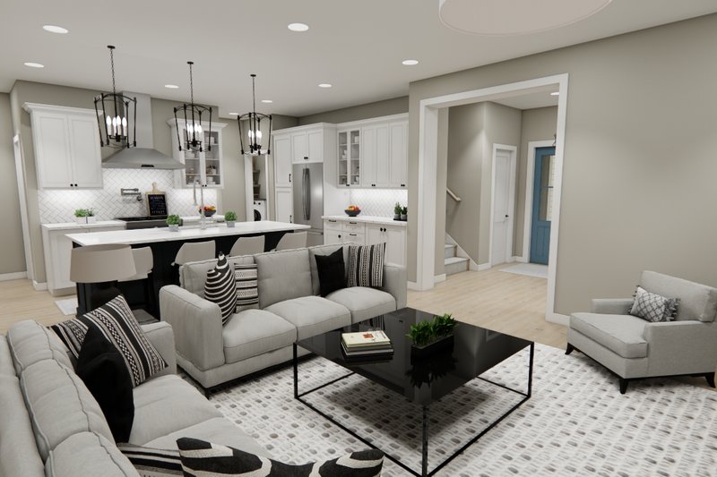 Home Plan - Interior - Family Room for Traditional House Plan #51-1415 - 4 bed, 3.5 bath
