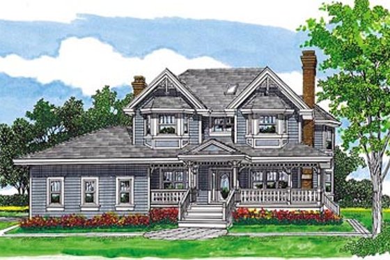 Exterior - Front Elevation for Traditional House Plan #47-426 - 4 bed, 2.5 bath