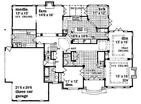European Floor Plan - Main Floor Plan #47-319