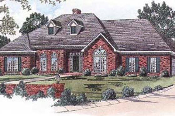 Exterior - Front Elevation for Southern House Plan #16-146 - 3 bed, 2 bath