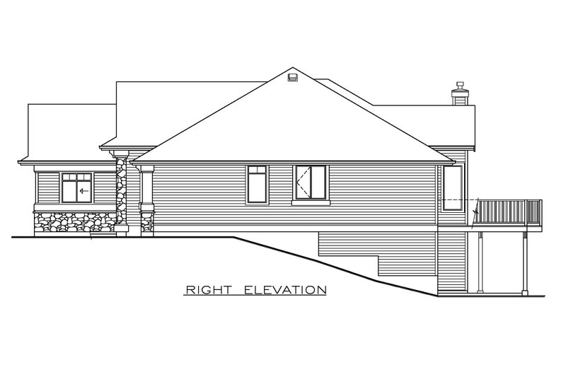 Architectural House Design - Exterior - Other Elevation 1 for Craftsman House Plan #1100-175 - 3 bed, 2 bath