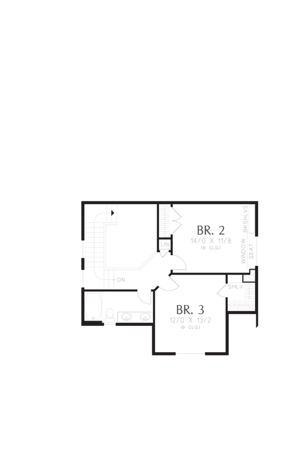 House Design - Cottage Floor Plan - Upper Floor Plan #48-575